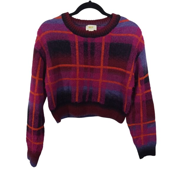Maeve Sweaters - Maeve Womens Sweater Size XS Pullover Eyelash Long Sleeve Cropped Pink Top